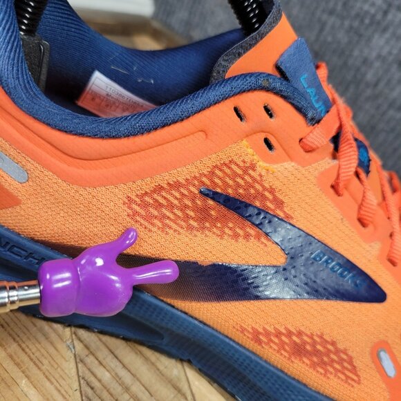 Brooks Launch 9 Mens 8D Orange Blue 1103861D854 Running Athletic Sneakers - Picture 8 of 14